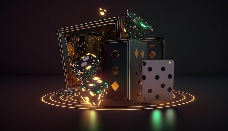 Meja kasino live dengan dealer profesional berjalan di studio modern